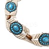 Bohemian Style Antique Silver Alloy Resin Oval & Wood Beads Waxed Cord Chain Belts for Women AJEW-K053-01-3
