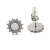 Non-Tarnish 304 Stainless Steel Embossing Stud Earrings EJEW-U001-06P-01-1