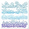 Wave PET Plastic Hollow Out Drawing Painting Stencils Templates DIY-WH0244-280-1