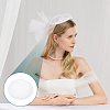 Imitation Hemp Round Fascinator Hat Base for Millinery AJEW-WH0472-45A-04-6