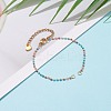 Glass Seed Beaded Link Bracelet Making AJEW-JB00921-05-4