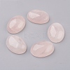Natural Rose Quartz Flat Back Cabochons X-G-G741-30x40mm-21-1