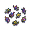 Rack Plating Rainbow Color Alloy Beads PALLOY-S180-333-1