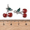 Brass Enamel Pendants KK-U060-30P-3