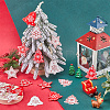 80Pcs 8 Styles Christmas Theme Wood Pendants WOOD-SC0001-81-4