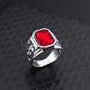 Alloy Rhinestone Finger Rings for Men FS-WG512DB-29-1