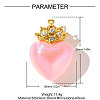 304 Stainless Steel Resin Pendants STAS-OY010-40G-2