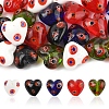 24Pcs 5 Colors Handmade Millefiori Glass Beads LAMP-FS0001-36-1