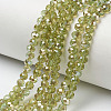 Electroplate Glass Beads Strands EGLA-A034-T4mm-K15-1