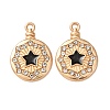 Alloy Enamel Pendants FIND-K030-17F-G-1