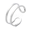 304 Stainless Steel Hollow Cuff Rings for Women RJEW-S395-01P-4