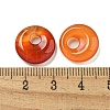 Natural Red Agate Donut/Pi Disc Charms X-G-G142-02P-3