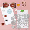 Sports Theme Carbon Steel Cutting Dies Stencils DIY-WH0309-1662-3