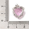 Platinum Brass Micro Pave Cubic Zirconia Pendants KK-C072-37P-03-3