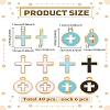 48Pcs 8 Styles Alloy Enamel Pendants ENAM-LP0001-24-2
