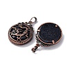 Synthetic Blue Goldstone Pendants G-A241-02R-17-2