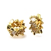 Column Brass Micro Pave Cubic Zirconia European Beads KK-L230-05G-1