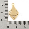 Brass Micro Pave Clear Cubic Zirconia Pendants KK-P263-16B-KCG-3