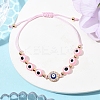 Resin Evil Eye Braided Bead Bracelets for Women BJEW-FS00018-01-2