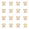 16Pcs Brass Micro Pave Clear Cubic Zirconia Pendants ZIRC-UN0001-11-1
