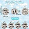 100PCS Tibetan Style Zinc Alloy Pendants TIBEP-SC0002-83-2