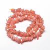 Grade A Natural Rhodochrosite Chip Beads Strands X-G-E271-93-2