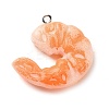 Shrimp Resin Imitation Food Pendants RESI-R442-01-2