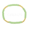 Rack Plating Brass with Crystal Round Beaded Bracelets for Women BJEW-B106-20G-01-1