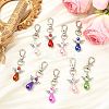 40Pcs 8 Colors Angel Plastic Pearl Pendant Decoration HJEW-CJ00062-5