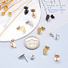  Jewelry 40Pcs 20 Style 304 Stainless Steel Stud Earring Findings STAS-PJ0001-23-3