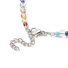 Natural Quartz Crystal & Glass Seed Bead Beaded Necklaces for Women NJEW-JN04262-3