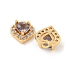 Brass Micro Pave Cubic Zirconia Charms KK-Z057-01G-02-2