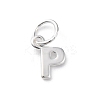 925 Sterling Silver Letter Charms STER-C012-01S-P-1