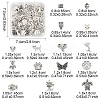 45Pcs 15 Styles Tibetan Style Alloy Beads FIND-YW0006-32-6