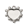 304 Stainless Steel Pendant Cabochon Settings STAS-H225-08P-1