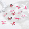 12Pcs 6 Styles Breast Cancer Pink Awareness Ribbon Theme Alloy Enamel Pendants ENAM-LP0002-40-1
