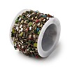 Handmade 304 Stainless Steel Natural Imperial Jasper Column Link Chains CHS-L032-04G-3