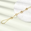 Brass Micro Pave Cubic Zirconia Mittens Bracelets BJEW-C156-01G-05-2