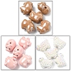 5Pcs UV Plated Acrylic Beads PACR-YW0001-33-2