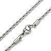 Tarnish Resistant 304 Stainless Steel Necklaces Unisex Rope Chain Necklaces NJEW-507L-10D-4