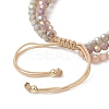 Electroplate Imitation Jade Glass Beads Multi-strand Bracelets BJEW-JB13309-4
