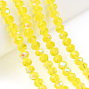 Electroplate Glass Beads Strands EGLA-A034-T6mm-L28-4
