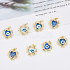 8Pcs 4 Style Brass Micro Pave Clear Cubic Zirconia Pendants KK-DC0002-68-3