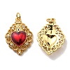Rack Plating Brass Grade AAA Cubic Zirconia Pendants KK-D026-27G-1