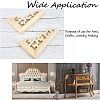 Natural Solid Wood Carved Onlay Applique Craft WOOD-FH0001-38-5