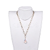 Aluminium Paperclip Chains Necklaces NJEW-JN02695-01-5