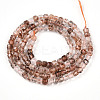 Natural Black Gold Rutilated Quartz Beads Strands G-T141-59-2