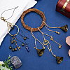 2Pcs 2 Style Rattan & Alloy Witch Bells for Door Knob AJEW-GF0008-21-4