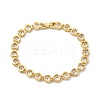 Clear Cubic Zirconia Heart Link Chain Bracelet LS-BJEW-E073-05G-3