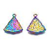 Rack Plating Rainbow Color Alloy Pendants PALLOY-S180-309-3